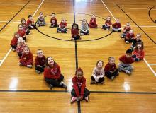 Pictured clockwise starting at the bottom point: Gabriella Brooks, Eleanor Olsem, Bennet Rucktaeschel, Scottie Crowley, Elizabeth Nankivil, Kinley Kolander, Lacey Langle, Julianna McDonald, Clay Getting, Royce Avila, Raul Loera, Tate Crowley, Andrea Loera, Serenity Dittman, Bo Funk, Maci Thier, Myles Welling, Kashton Cross, Tessa Meyeraan, Asher Kill, Hazel Noding, Klot Shee, Jaxon Rucktaeschel, Emberlynn Ossefoort. Not pictured: Kashton Kuehne, Krew Kuehne, Lachlan Meyeraan.