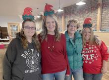 The Stocking Stuffers hosted Jingle Market in November - something they hope will become an annual event. Left to right, Shelly Onken, Lynn Pabst, Shari Levesque, and Elizabeth Mitchell.