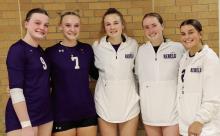 Seniors (L to R): Peyton DeGreeff, Calleigh Doeden, Lila Scandrett, Kate Blankenship, Ava Deacon. Not Pictured: Josie Spartz.