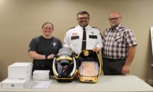 Murray County Ambulance Director Jenni Kirchner, Murray County Sheriff Heath Landsman and Murray County Emergency Management Director Carl Nyquist.