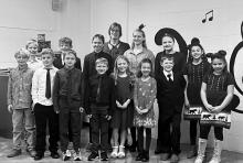 On December 10th these students gave a beautiful recital under the direction of Christie Gergen, MCC Elementary Music Director. Front row (left to right): Camden Walker, Mason Hoffmann, Brennly Plotz, Elliot Plotz, Everly Ahlers, Amiyah VanEck, Brennen Heronimus, Kenzie Platt. 2nd row (left to right): Easton Hoffmann, BR Heronimus, Gary (Dane) Plotz, Alex Schuur, Brielle Plotz, Kiana Platt, and Mrs. Christie Gergen.