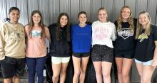1st Year Letter Winners - Takiyah Flowers, Audrey Miller, Danyel Nielson, Addy Dierks, Hayden Miller, Kat Miller, Lilly Kleven.
