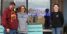 507 Burger &amp; Pizza Co. (located in the former Antonio’s building in Fulda) opened under new ownership on Monday, December 15th. Pictured above (L to R) are Bryon and Amy Thurston, owners, along with their daughter Kelsie Dick. Dick has a Culinary Arts degree and is very passionate about providing taste bud tingling and nutritious food for the public’s enjoyment.