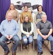 2023 MCC School Board Members: Front L to R: Brent Miller, Lauren Biegler, Tony Clarke. Back L to R: Heather Hoekman, Robin Gilbertson, Sue Streff.