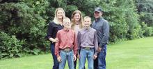 Murray County Farm Family of the Year - Tim and Julia Holm and family. Pictured L to R, Julia, Tait, Jorja, Tyce and Tim Holm.