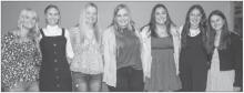 Seniors: Atalie Rosenbrook, Kate Slettum, Abby Loosbrock, Callie Platt, Morgan Winter, Abby Overman amd Sophia Cristina.