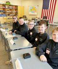 Pictured here are the Intermediate General Livestock Team who placed 5th. L to R: Tyler Reith, Eli Baumgartner, Garret Reith, BR Heronimus and Lucas Boerboom.