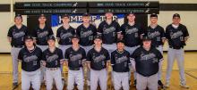 HLO-F Varsity Baseball Team: Front row, L to R: Logan Cristle, Johnny Bass, Colten Erdmann, Colton Rierson, Edson Tena, Jake Zuehlke. Back row: Nathan Madsen, Brenton Erdmann, Blake Holden, Cooper Fest, Gavin Bell, Cameron Brunk, Kenny Holtzer, Coach Lucas Knutson.