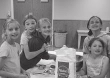 Pictured (left to right): Morgan Beek, Siri Kuball, Jada Jackels, Zoey Bambrick and Isabela Schreier