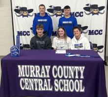 Peyton DeGreeff has signed her letter of intent to play volleyball at MN West-Worthington next year.