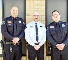 Sergeant Justin Hoffman, Chief of Police Jeremy Steinle, and Officer Edgar Ibarra.
