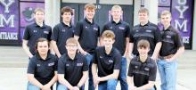 Front (L to R): Keiran Thunder Hawk, Logan Mihin, Bryce Hoekman, Lucas Kuball; Back: Michael Risacher, Trey Veldhuisen, Dawson Schreier, Hudson Schryvers, Daniel Groen, Colby Miller; Not Pictured: Thomas Huso.