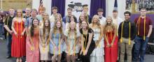 MCC ACADEMIC HONOR GOLD CORD RECIPIENTS (L to R) - Back Row: Quintin Lewis, Eli Gillette, Cayden Veldhuisen, Lucas Kuball, Teague Meyer, Maxwell Miller, Walker Biren, Noah Mathiowetz, Conrad Pickard; Middle Row: Laney Kathman, Carter Hanson, Ava Deacon, Erica Doeden, Kennedy Burch, Kaitlyn Blankenship, Ava Reemtsma, Lilly Kleven, Gabriel Gleis; Front Row Allie Paulzine, Emma Risacher, Lila Scandrett, Rachael Huso, Elizabeth Daniels