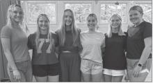 Pictured above are senior members of the Murray County Central Softball Team. Awards were presented at a recent end-of-the-year banquet. Pictured from left: Calleigh Doeden: All Conference Honorable Mention Award; Lily Kleven, Kate Blankenship: All Conference and Ruby Awards; Ava Deacon: All Conference, Batting Champion, and Golden Glove Awards; Reese Wajer, and Erica Doeden. Not pictured: Emma Ahlquist: Most Improved Award.