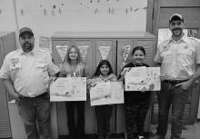 Fulda Fire Department has announced this year’s Fire Poster Winners. The National Fire Prevention Week (October 5-11) theme was “Charge into Fire Safety™: Lithium-Ion Batteries in Your Home”. The week focused on educating the public about the safe use, charging, and recycling of lithium-ion batteries, which are a common source of fires. Pictured above, L to R are: Fireman Cody Ross, 1st place Ashlyn White, 2nd place Maria A. Jimenez 3rd place Scarlett Alfaro Godinez, and fireman Phil Duerr.