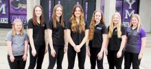 (L to R): Alaina Biegler, Lizzie Daniels, Eliese Meyer, Symone Harms, Ava Johnson, Rachael Huso, Aubrey Biegler; Not Pictured: Lauren Larson.