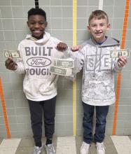 Jonah Paulzine, K-Kids President (left) and Carter Sturges, KKids Treasurer (right).