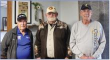 Veterans Bill Bryan, Tom Noerenberg, and Jim Oslund (L to R) each flew with Midwest Honor Flight 29 on Tuesday, May 5th. These men were overwhelmed with their trip to Washington, D. C., but also with the magnificent and gracious treatment and thanks they received for their time spent serving the United States of America.