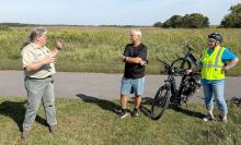 Lake Shetek State Park manager, Roseann Schauer, explained about the prairie landscape explaining the various species native to the area.