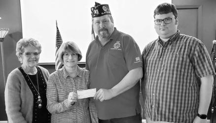 Pictured to the Right: Slayton American Legion Post 64 Commander Brad Pagel accepting $500 donation from Slayton Kiwanis Club toward the Vietnam Wall and Cost of Freedom displays coming to Slayton during the Murray County Fair Aug 15-20 2023