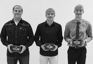 District MVPs: Offensive Lineman - Colby Kesteloot, Running Back - Carson Lewis, Quarterback - Teague Meyer.