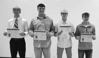 All District Honorable Mention: Lucas Kuball, Broox Platt, Gabe Tentinger, Jordan Sturges.