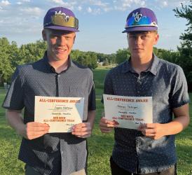 All Conference Honorable Mention (L to R) - Cayden Veldhuisen, Gabe Tentinger