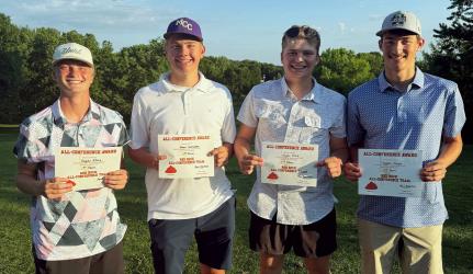 All-Conference (L to R) - Dugan Kluis, Krew Schneider, Dylan Kluis, Teague Meyer