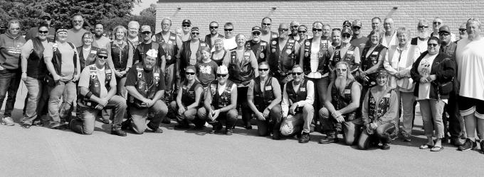 Roughly 53 people left at 10:30am on the Slayton MN American Legion Riders Chapter 64 Legacy Ride on Saturday, July 22.
