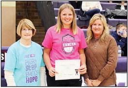 Seanna Swenson presented $500 on behalf of the MCC Student Council.