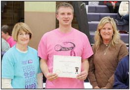 Patrick Freeman presented $500 collected from PJ Day and Raffle to Relay for Life.