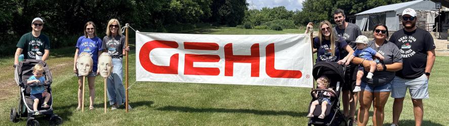 This was the sign in area for the Gehl 100th July 4th Picnic. Members of the Duane Gehl family greeted their relatives.