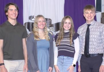 Officers: Torin Thunder Hawk - Vice President, Erin Klein -Treasurer, Ava Johnson - President and Carson Englekes - Secretary.