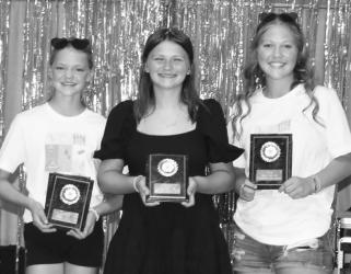 6-8 Clothing Court of Honor Joelle Hellewell (Constructed), Elysa Kopperud (Purchased), and Kyra Baumgartner (Clothes You Recycle).