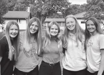 First Year Letter Winners: Elyse Paulzine, Thea Schneider, Savanna Boerboom (Manager), Taylor Larson and Casey Miller. Not Pictured: Alyssa Boerboom, Bridgette Herrig, and Grace Williams.