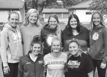 Second Year Letter Winners: Back Row: Zoey Iverson, Abby Loosbrock, Sophie Larson, Hannah Herrig (Manager), Karissa Hurd. Front Row: Mary Lou McNab, Atalie Rosenbrook, and Morgan Winter. Not Pictured: Karlie Heezen and Jayda Hellewell.