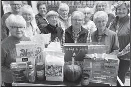 Monday Study Club visited the Murray County Food Shelf for their November meeting. Food Shelf volunteers Linda Wing and Nancy Lee Pierson shared with the group the many changes made to the Food Shelf. The group donated “birthday bags” which contain supplies for kids’ birthdays as well as other items. The Food Shelf usually has a supply of these on hand but were running short so the donations were timely.