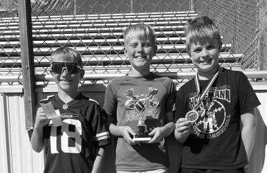9-10 Boys: 3rd Place- Brenner LeTendre, 1st Place-Merryck Bonnstetter, 2nd Place- Mason Hoffmann