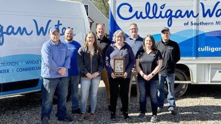 Representing the Slayton Culligan location are l to r: Jeremy Hough, Nathan Kness, Dareth Ross, Dave Cone, Susy Dahlke, Rich Johnson, Angie Dietz, Daren Danielson.