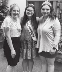 (L-R) Princesses Lydia Rylaarsdam and Amber Post and past Princess Makayla Rhodes will promote the dairy industry this year on behalf of area dairy producers.