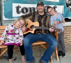 Tony with daughter Ella and son Alex
