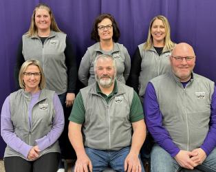 MCC School Board Members 2024: Front, Lauren Biegler, Tony Clarke, Brent Miller. Back, Heather Hoekman, Sue Streff and Robin Gilbertson.