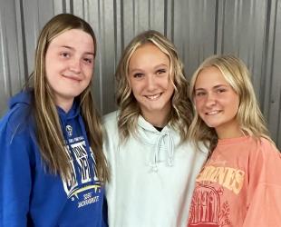 2nd Year Letter Winners - Peyton DeGreeff, Calleigh Doeden, Reese Wajer