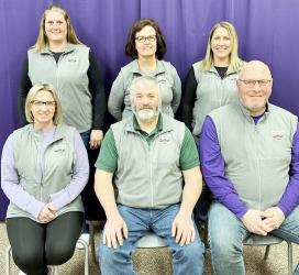Back: Heather Hoekman, Sue Streff, Robin Gilbertson. Front: Lauren Biegler, Tony Clarke, Brent Miller.