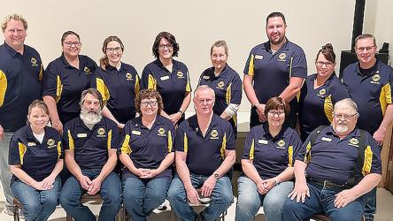 Hadley Lions Members: Front Row: Lisa Saner, Darren Saner, Dawn Shumaker, Rick Like, Sharon Lais, Bill Baune. Back Row: Ryan Beers, Robyn Moger, Payton Bleyenberg, Teresa Hamman, Penny Boock, Riley Engbarth, Jackie Quigley, Cary Quigley