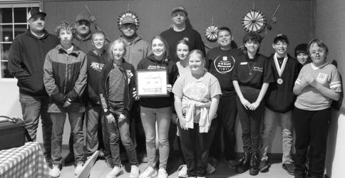 Cameron 4-H Club won the Hay Bale Contest at the Murray County Fair. Members pictured are: Back L to R: Tyler York, Aiden York, Tyler Kruse, Landon Beek, Ethan Nelson, Agasi Nelson, Hudson Beek, Jenson Grogan. Front L to R: Carter Beek, Wesley Biegler, Morgan Beek, Sophia Nelson, Olivia Kathman, Alaina Biegler, Abel Kruse.