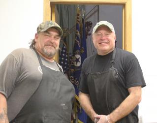 Jason and Shane from the Grain Exchange cooked American Legion dinner for Veterans and their families.