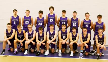 MCC BOYS BASKETBALLVARSITY- (L to R): Front: Ben Ahlers, Gavin Gillette, Jesse Kline, Michael Risacher, Connor DeGreeff, Derek Kluis, Jaden Deacon, Aidan Dierks, Wyatt Loosbrock; Back: Carter Lewis, Hudson Schryvers, Ross Engelkes, Bryce Hoekman, Christian Tentinger, Owen Gillette, Abe Paulzine, Tanner Graphenteen.