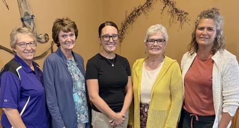Pictured above is the Murray County Foundation, Scholarship Team. L to R are: Pam Johnson, Foundation Director, Nancy Laible, Foundation President, Christine Walker, MCC Guidance Counselor, Kathy Onken Rehbein, Foundation Founder and Director, and Hope Onken Cline, Foundation Director.