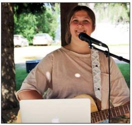 Myah Holinka provided entertainment at the Burger Feed.